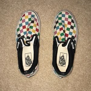 Colorful checkered vans!